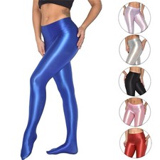 shiny LEGGINS mit Fuß* S  nass Glanz Satin Leggings* Strumpfhose stretchig weich