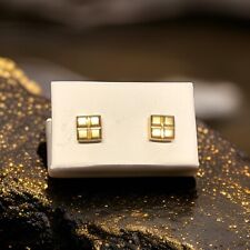 Ohrstecker Quadrat vergoldet Magnetschmuck Edelstahl Magnet Ohrschmuck Ohrringe