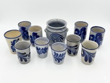 Vintage keramik set blau - vintage,