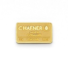 2 g Goldbarren Feingold 999,9
