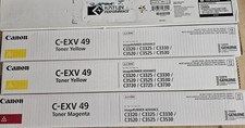 Canon C-EXV 49 Toner-Set – 1x Black, 1x Magenta, 2x Yellow – OVP / ungeöffnet