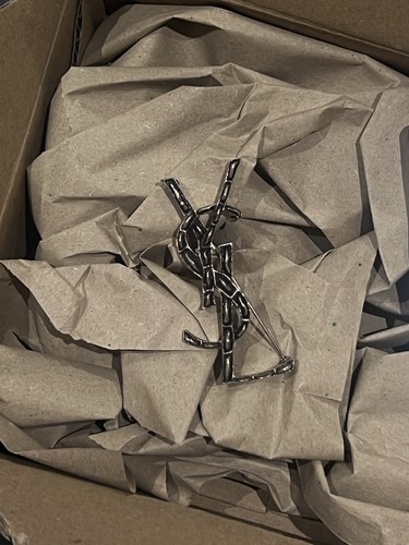 Ysl silber metall brosche - silber,