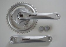 PROWHEEL Single Speed Kurbel 42 Zähne Alu silber 170 mm 1-fach Kurbelgarnitur