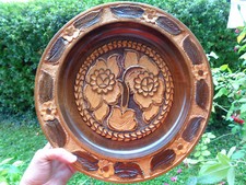 Wandteller Gross Blumen Holz