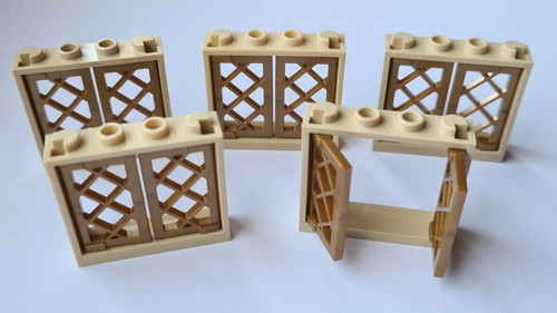 Lego fenster mit goldenem - fenster, 5x