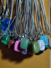 Damen Mädchen Halskette Seelenstein Naturstein jeder für sich ein Einzelstück :)