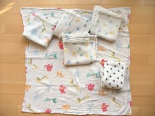5 Windeln Stoff Baumwolle Schmusetücher Spuktücher+ Zugabe