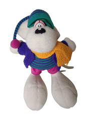 Stofftier Diddl Diddlmaus mit Jacke, Mütze, Schal - Winter Strick Bommelmütze