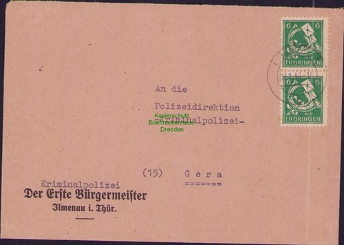 B17269 brief sbz thüringen - brief,
