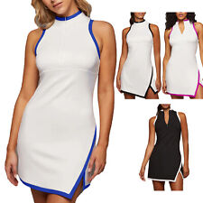 DE iEFiEL Damen Tenniskleid Golf Tennis Sport Kleid Ärmellos Sommer Sportkleider