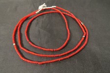 Alte kleine Glasperlen rot 2,5mm CD27 Old African Trade Seed Beads red Afrozip