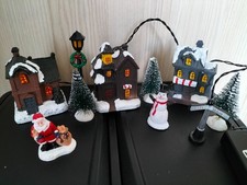 10tlg. Weihnachtsstraße Weihnachtsstadt LED - Beleuchtung Neuwertig