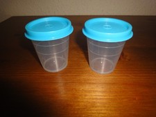 Tupperware 2 Wichtel mit Deckel C 46 transparent/Deckel blau ca. 60 ml *NEU*