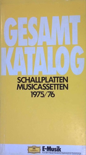 Gesamtkatalog schallplatten - gesamtkatalog,