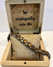 Armband, Original Firma Holzkern, Walnuss/Edelstahl In Antiksilber