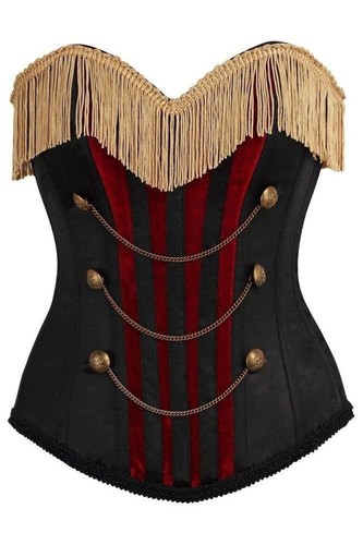 Black red striped steel - red,