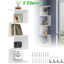 5 Ebenen Eckregal Bücherregal
