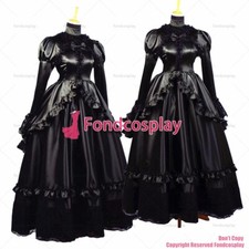 Sissy zofe satin bschließbares Kleid Uniform Kostüm Maßgeschneiderte G660