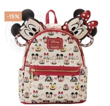 LOUNGEFLY MINI BACKPACK & HEADBAND HOT COCOA - MICKEY & MINNIE