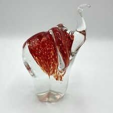 Glas Figur Elefant Einschmelzungen Glaskunst Handgefertigt