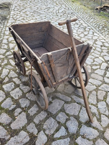 Antiker handwagen leiterwagen - antiker,