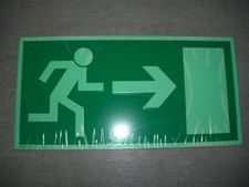 Fluchtweg-Hinweisschild Notausgang 300x150mm Hinweisschild nach links nachleucht