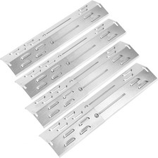 Denmay Brennerabdeckung Universal für Gasgrill 29-43cm Edelstahl 4 Stück