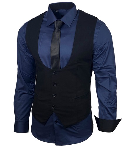 Herren hemd weste krawatte set - hemd,