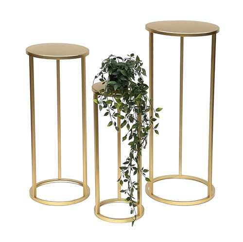 Blumenhocker metall gold rund - blumenhocker,