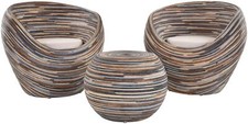 Set/3 Loungeset Bubble Rattan