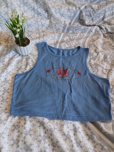 Kurzes damen top blau - kurzes,