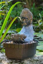 Tischbrunnen Buddha Zimmerbrunnen LED Wasserspiel Wasserbrunnen Indoor Asiatisch