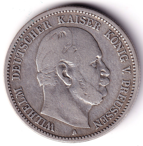 Preussen 1876 2 mark - av-vd,