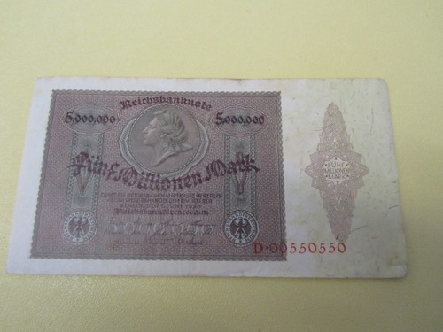 1923 fünf millionen mark - 1.6.1923,