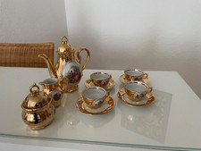 Mokka Service Gold Porzellan