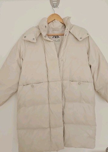 Zara daunenmantel jacke - daunenmantel, beige