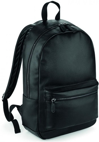 Faux leather fashion backpack - faux,