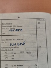 Orig. Papier Brief für HEINKEL 102 A1 Tourist Roller ENTWERTET   K61