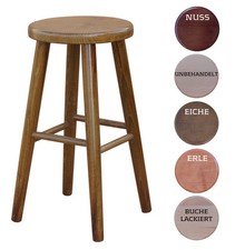 BARSTUHL OHNE LEHNE BUCHENHOLZ HOCKER NEU 61CM HOCH