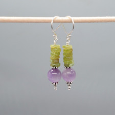 Peridot amethyst ohrringe - peridot, &