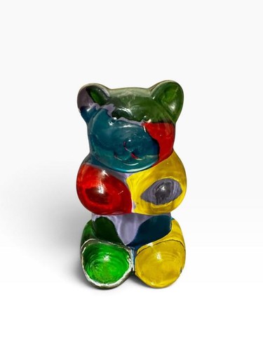 Bunte glasfigur bär - glasfigur,