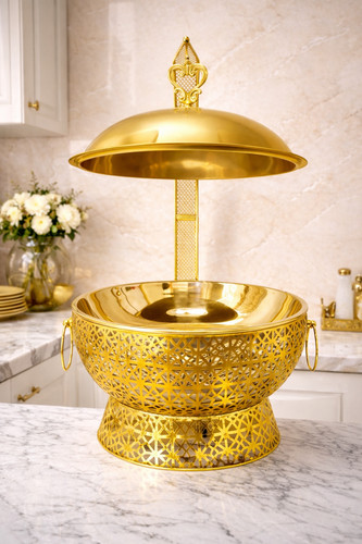 Gold buffet chafing dish - buffet,