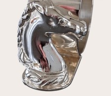 HERMÈS Paris, 2 silberne Serviettenringe Maharani horse head,Box,rare