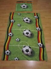 *165* BETTWÄSCHE FUSSBALL SPIELFELD DEUTSCHLAND 190x130 CM KISSENBEZUG 75x75 CM