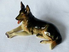 Cortendorf Porzellan Schäferhund liegend Porzellanfigur No. 2205 C ca. 20 cm 