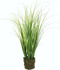 Künstlicher Grasbusch im Erdtopf Kunstblume Dekogras Pflanze Ziergras