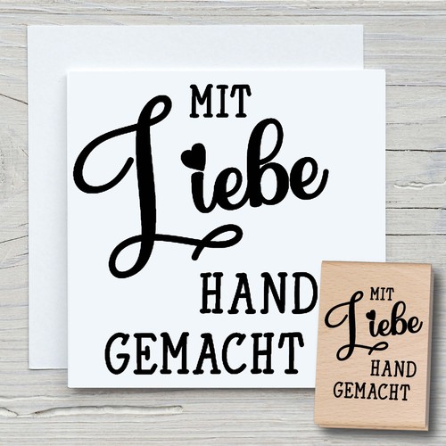 Stempel mit liebe handgemacht - stempel,