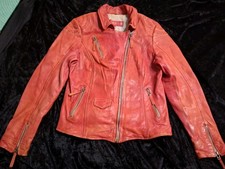 Orange Lederjacke von FREAKY