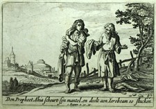 1700 Kunstblatt Gravur Der Bibel Antik Testament Abijam Schnüre Von Jerobeam