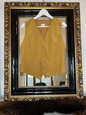 Vintage Weste Blazer Senfgelb